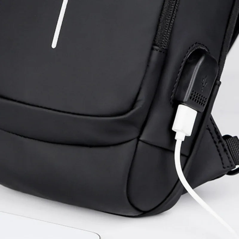 USB Charging Sport Sling Anti-theft Shoulder Bag